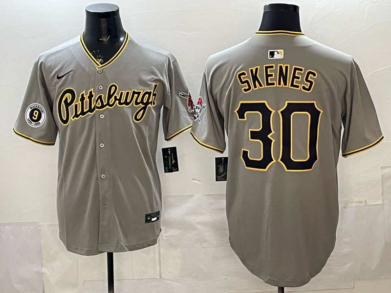 Men Pittsburgh Pirates #30 Skenes Grey Game 2026 Nike MLB Jersey 02->pittsburgh pirates->MLB Jersey